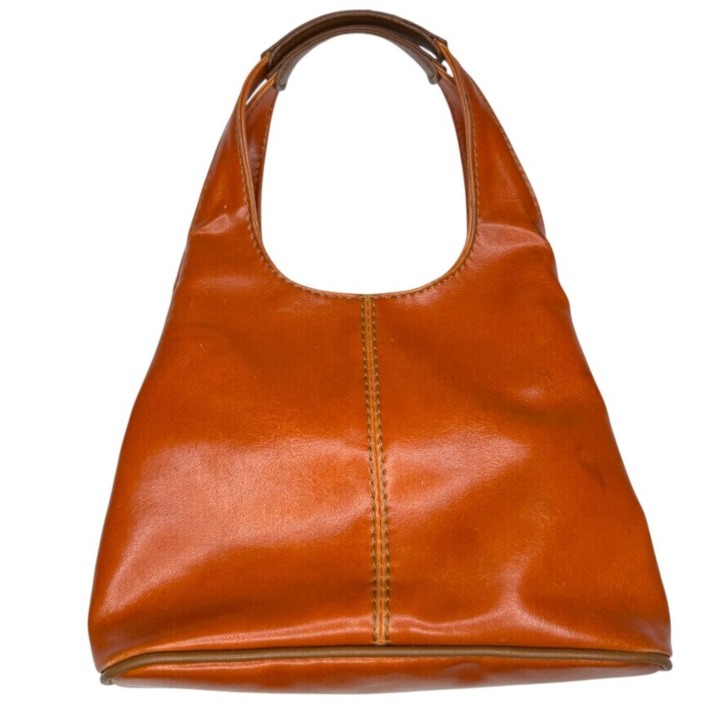 Nine West Deep Burnt Orange Faux Leather Small Hobo Shoulder Bag